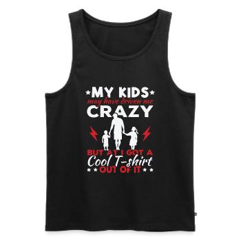 Mes enfants m’ont peut-être rendu fou - Débardeur bio Premium Homme - noir - Devant - Michal (187cm)