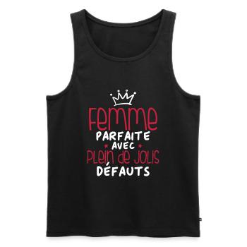 Femme parfaite avec plein de jolis défauts - Débardeur bio Premium Homme - noir - Devant - Michal (187cm)