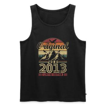 Original June 2013 Vintage Anniversary 2013 - Men's Premium Organic Tank Top - black - Front - Michal (187cm)