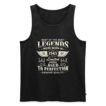 Vintage Legends Born 1943 Vintage BirthdayJ - Men's Premium Organic Tank Top - black - Front - Michal (187cm)