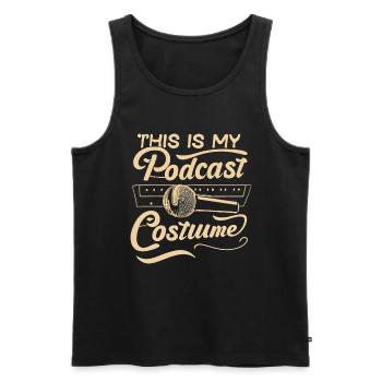 Lustiges Podcast Kostüm Design - Männer Premium Bio Tank Top - Schwarz - Vorne - Michal (187cm)