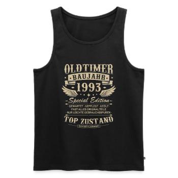 Oldtimer Baujahr 1993 Jahrgang Geburtstag Geschenk - Männer Premium Bio Tank Top - Schwarz - Vorne - Michal (187cm)