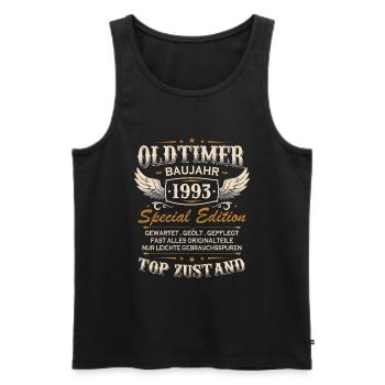 Oldtimer Baujahr 1993 Jahrgang Geburtstag Geschenk - Männer Premium Bio Tank Top - Schwarz - Vorne - Michal (187cm)