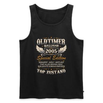 Oldtimer Baujahr 2005 Jahrgang Geburtstag Geschenk - Männer Premium Bio Tank Top - Schwarz - Vorne - AI Model Male 178 light (178cm)