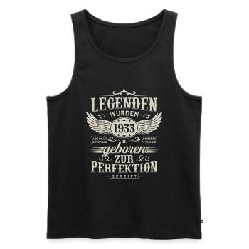 Legenden Wurden 1933 Geboren Geburtstag Geschenk - Männer Premium Bio Tank Top - Schwarz - Vorne - Michal (187cm)