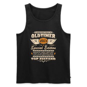 Oldtimer Baujahr Jahrgang 2013 Geburtstag Geschenk - Männer Premium Bio Tank Top - Schwarz - Vorne - Michal (187cm)