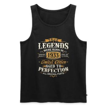 Jahrgang 1933 geboren Legenden Geburtstag Geschenk - Männer Premium Bio Tank Top - Schwarz - Vorne - Michal (187cm)