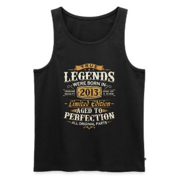 Vintage 2013 Born Legends Cadeau d’anniversaire - Débardeur bio Premium Homme - noir - Devant - Michal (187cm)