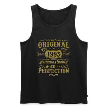 Original 1993 Vintage Vintage Birthday Gift - Men's Premium Organic Tank Top - black - Front - AI Model Male 178 light (178cm)