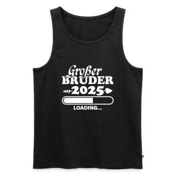 Großer Bruder 2025 - Männer Premium Bio Tank Top - Schwarz - Vorne - Michal (187cm)