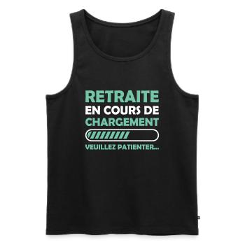 Retraite en cours de chargement - Débardeur bio Premium Homme - noir - Devant - Michal (187cm)