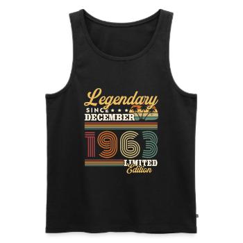 Legendär seit Dezember 1963 Vintage-Geschenk - Männer Premium Bio Tank Top - Schwarz - Vorne - AI Model Male 178 light (178cm)