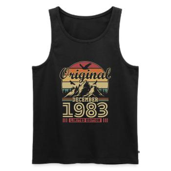 Original décembre 1983 vintage anniversaire 1983 - Débardeur bio Premium Homme - noir - Devant - Michal (187cm)