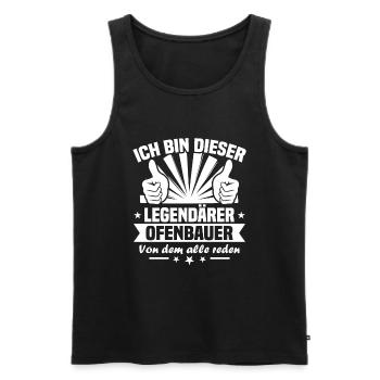 ich bin dieser Legendärer Ofenbauer - Männer Premium Bio Tank Top - Schwarz - Vorne - AI Model Male 178 light (178cm)