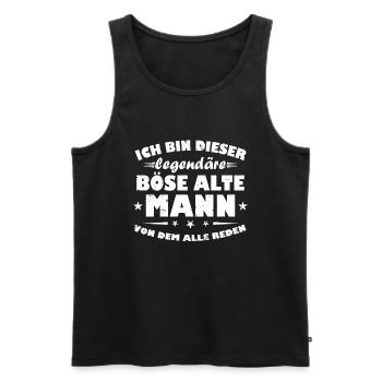 Legendäre alte Mann Männer - Männer Premium Bio Tank Top - Schwarz - Vorne - Michal (187cm)