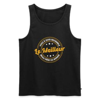 Le meilleur beau-père du monde - Débardeur bio Premium Homme - noir - Devant - Michal (187cm)