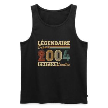 Légendaire depuis 2004 édition limitée - Débardeur bio Premium Homme - noir - Devant - Michal (187cm)
