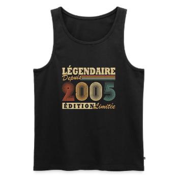 Légendaire depuis 2005 édition limitée - Débardeur bio Premium Homme - noir - Devant - Michal (187cm)