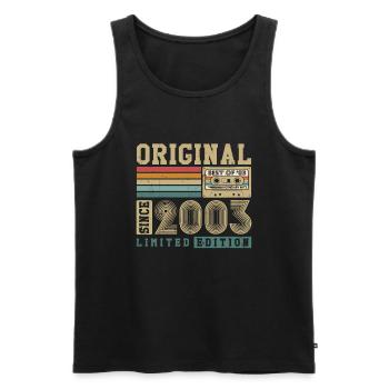 Original geboren 2003 Jahrgang Geburtstagsgeschenk - Männer Premium Bio Tank Top - Schwarz - Vorne - AI Model Male 178 light (178cm)