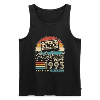 Original seit 1993 Vintage Geschenk Geburtstag - Männer Premium Bio Tank Top - Schwarz - Vorne - Michal (187cm)