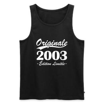 Originale 2003 édition limitée - Débardeur bio Premium Homme - noir - Devant - Michal (187cm)