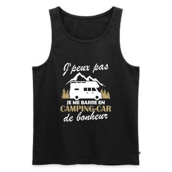 Je me barre en camping-car Humour Cadeau - Débardeur bio Premium Homme - noir - Devant - Michal (187cm)
