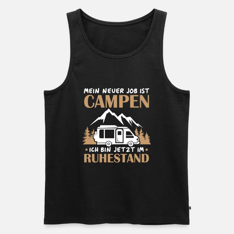 Renter Camping Geschenk - Männer Premium Bio Tank Top - Schwarz