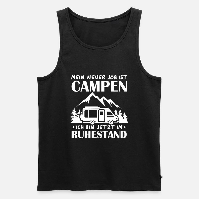 Renter Camping Geschenk - Männer Premium Bio Tank Top - Schwarz