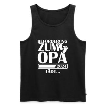 Beförderung zum Opa 2024 - Männer Premium Bio Tank Top - Schwarz - Vorne - AI Model Male 178 light (178cm)