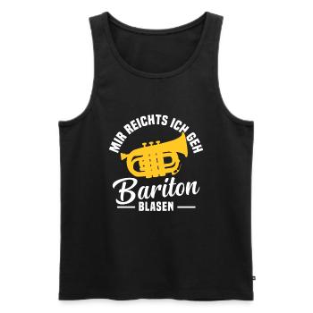 Mir reichts ich geh Bariton blasen - Männer Premium Bio Tank Top - Schwarz - Vorne - Michal (187cm)