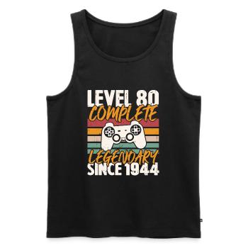 Level 80 Complete 1944 Birthday Gift - Men's Premium Organic Tank Top - black - Front - Michal (187cm)
