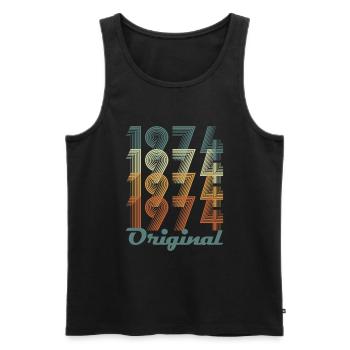 Original 1974 Vintage Cadeau Anniversaire - Débardeur bio Premium Homme - noir - Devant - Michal (187cm)
