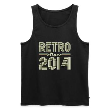 Rétro Depuis 2014 Vintage Cadeau d Anniversaire - Débardeur bio Premium Homme - noir - Devant - Michal (187cm)
