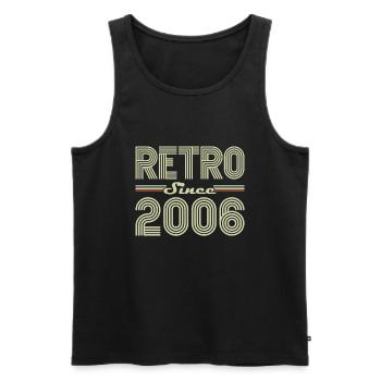 Rétro Depuis 2006 Vintage Cadeau d Anniversaire - Débardeur bio Premium Homme - noir - Devant - Michal (187cm)