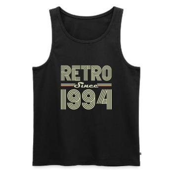 Rétro Depuis 1994 Vintage Cadeau d Anniversaire - Débardeur bio Premium Homme - noir - Devant - Michal (187cm)