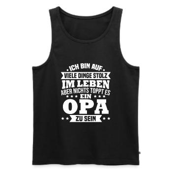 ich bin stolz wie ein Opa - Männer Premium Bio Tank Top - Schwarz - Vorne - AI Model Male 178 light (178cm)