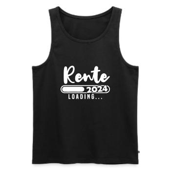 Rente 2024 Loading - Männer Premium Bio Tank Top - Schwarz - Vorne - Michal (187cm)