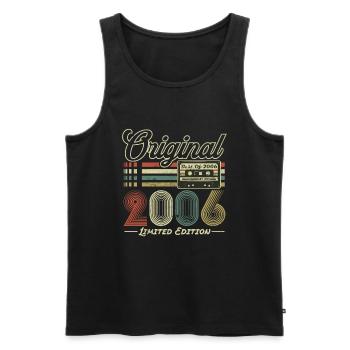 Original 2006 Vintage Jahrgang Retro Geburtstag - Männer Premium Bio Tank Top - Schwarz - Vorne - Michal (187cm)