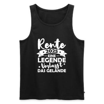 Rente 2025 - Eine Legende Verlässt Das Gelände - Männer Premium Bio Tank Top - Schwarz - Vorne - Michal (187cm)