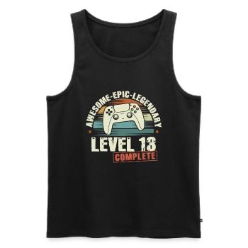 Level 13 Complete Geschenk zum 13. Geburtstag - Männer Premium Bio Tank Top - Schwarz - Vorne - AI Model Male 178 light (178cm)