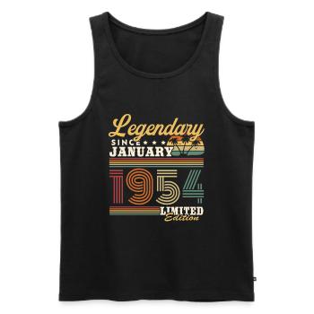 Légendaire depuis Janvier 1954 Vintage Cadeau - Débardeur bio Premium Homme - noir - Devant - Michal (187cm)