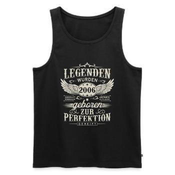 Legends Were Born In 2006 Birthday Gift - Men's Premium Organic Tank Top - black - Front - AI Model Male 178 light (178cm)