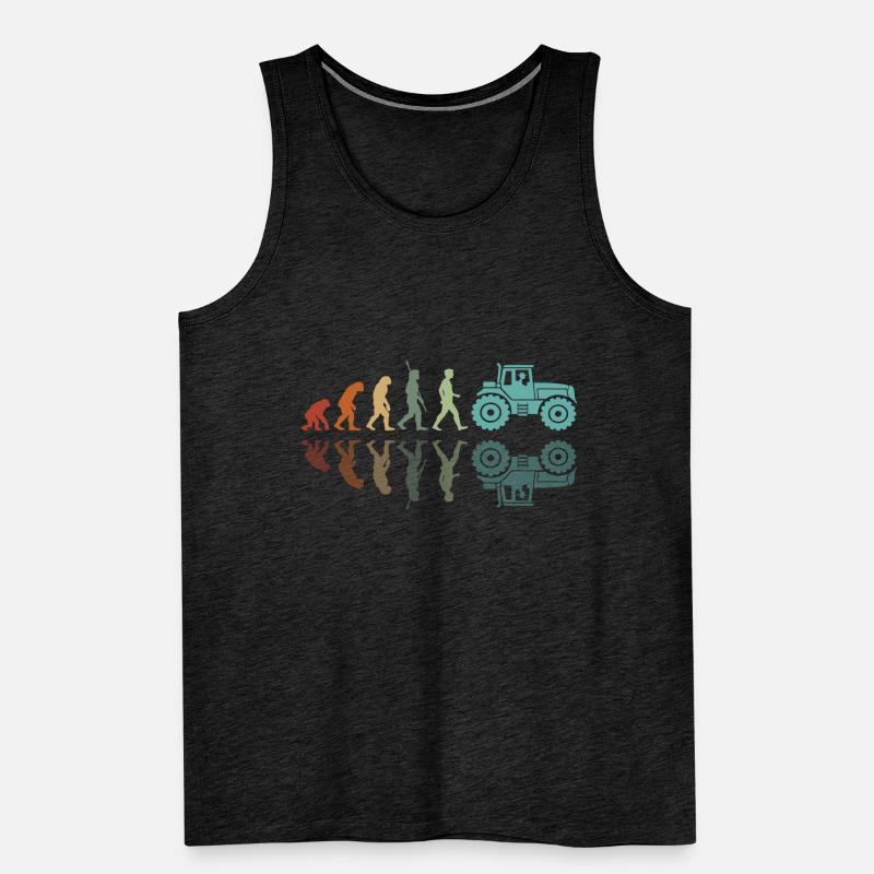 Evolution of the tractor Men's Premium Organic Tank Top