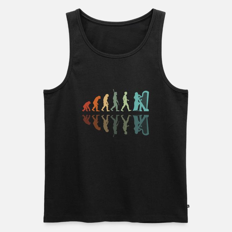 Harp Player Evolution - Men's Premium Organic Tank Top - black