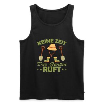 Keine Zeit der Garten ruft - Männer Premium Bio Tank Top - Schwarz - Vorne - AI Model Male 178 light (178cm)