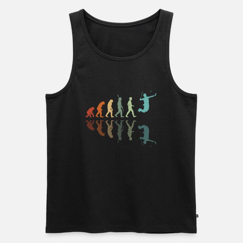 Badminton Evolution - Men's Premium Organic Tank Top - black