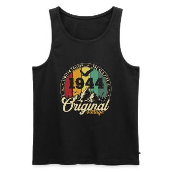 Original 1944 Vintage Retro Anniversary Gift - Men's Premium Organic Tank Top - black - Front - Michal (187cm)