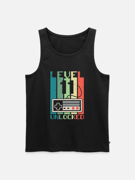 Level 11 Unlocked - Men's Premium Organic Tank Top - black
