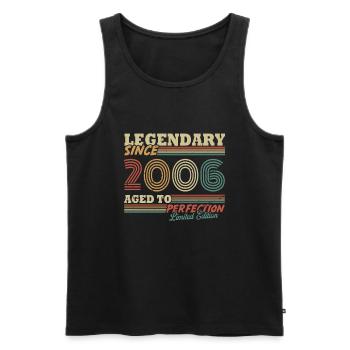 Legendär seit 2006 Vintage Geburtstag Geschenk - Débardeur bio Premium Homme - noir - Devant - AI Model Male 178 light (178cm)