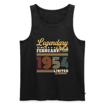 Légendaire depuis Février 1954 Vintage Cadeau - Débardeur bio Premium Homme - noir - Devant - Michal (187cm)